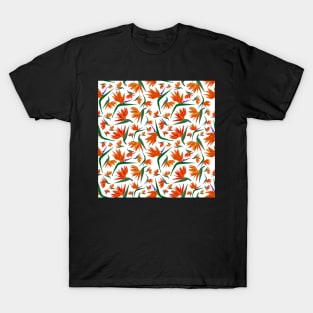 Birds of Paradise - Repeating Print - CreateArtHistory - Botanicals T-Shirt